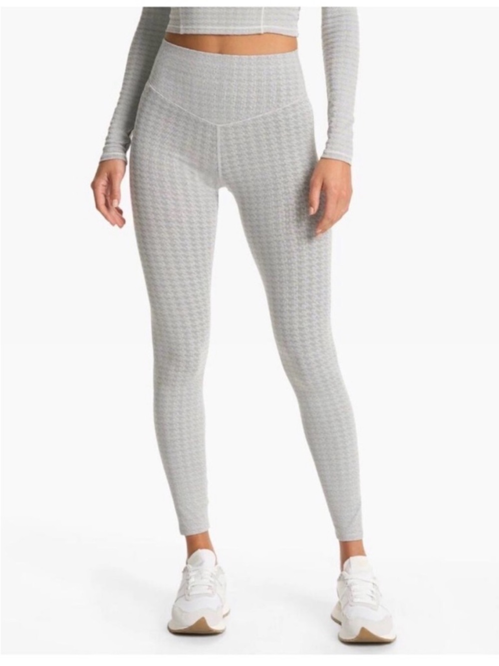 Vuori Houndstooth Leggings M High Rise Textured Athleisure Yoga - Picture 2 of 10
